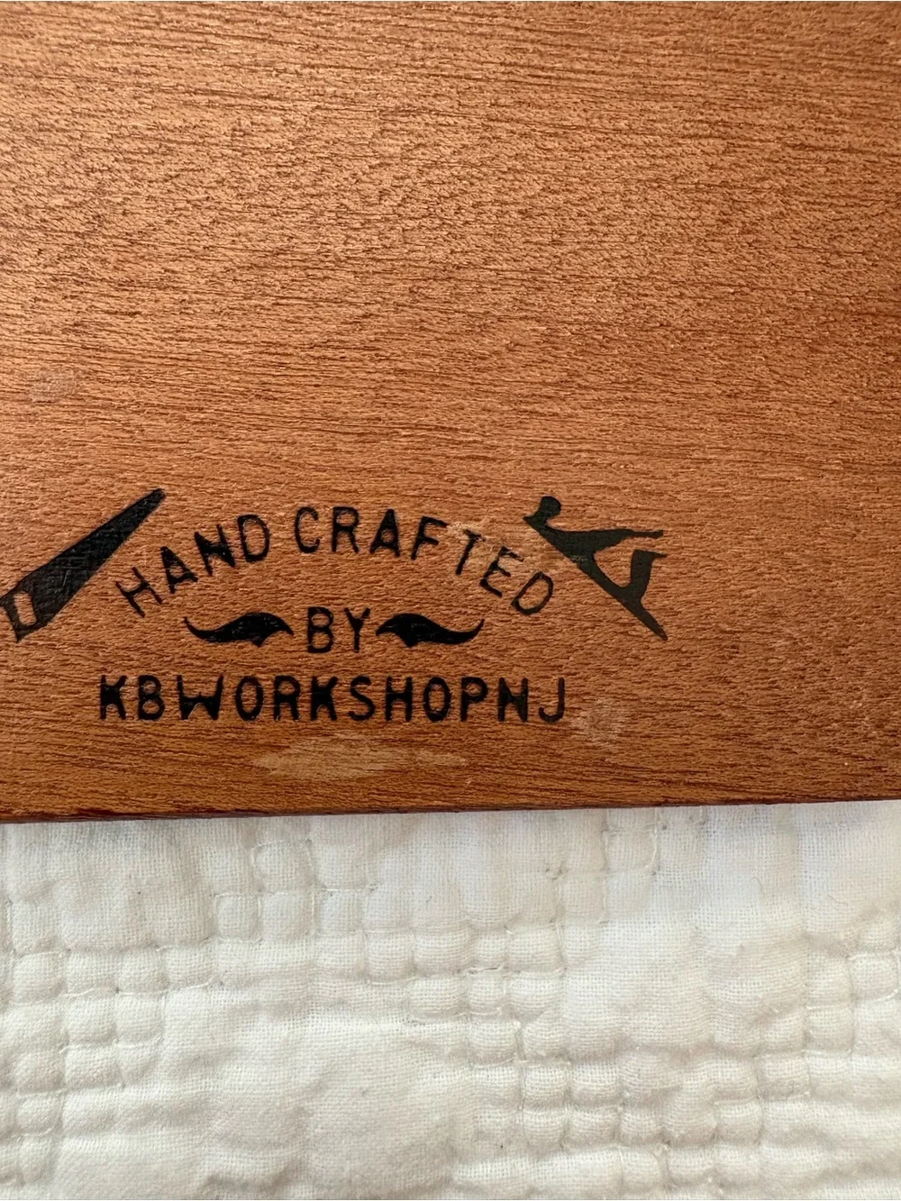 New Jersey wood coaster set. Black NJ silhouette on wood. 5 + holder.